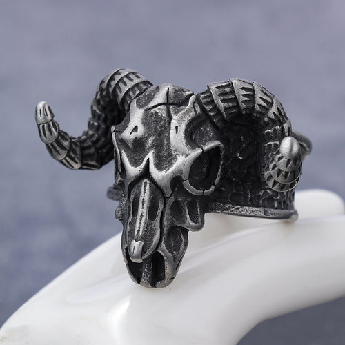 Anillo Calavera Gótico para Hombre - Estilo Punk Vintage