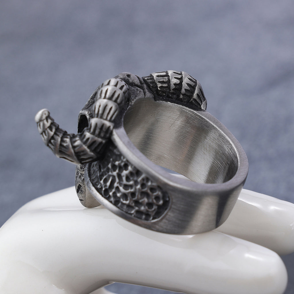 Anillo Calavera Gótico para Hombre - Estilo Punk Vintage
