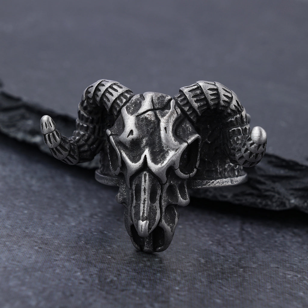 Anillo Calavera Gótico para Hombre - Estilo Punk Vintage